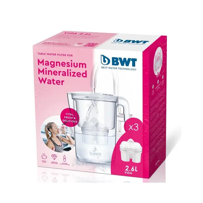 BWT Vida +Mg bokal za filtriranje vode 2,6 l + 3 Mg filtera detalj