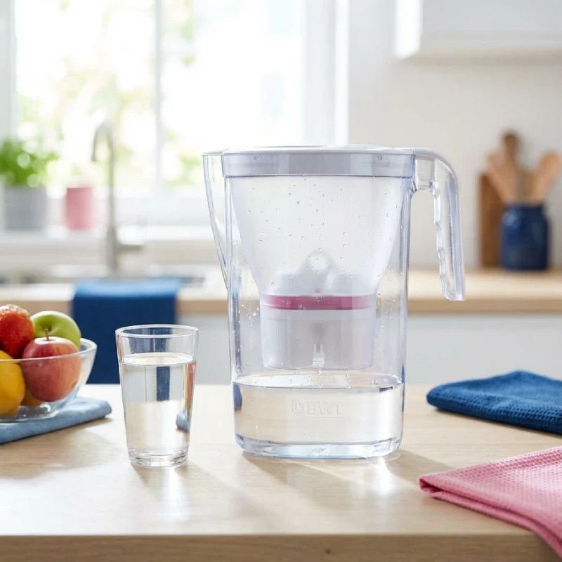 BWT Vida +Mg bokal za filtriranje vode 2,6 l, bijelo-roze detalj